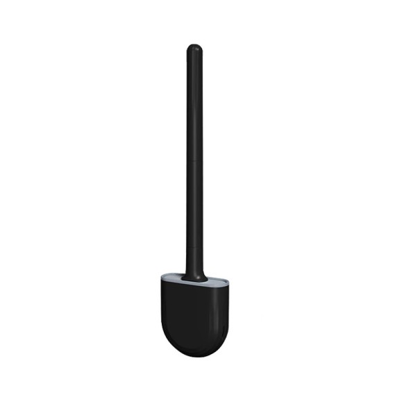 Wall-Mounted Silicone Toilet Brush black