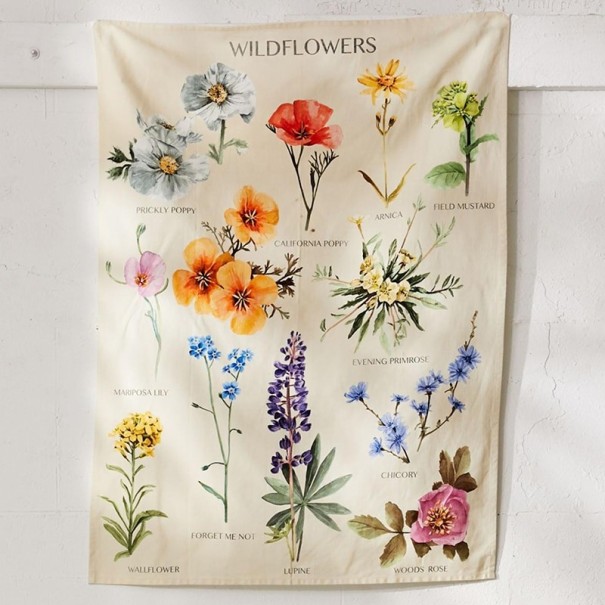 Wall Tapestry with Flowers 1