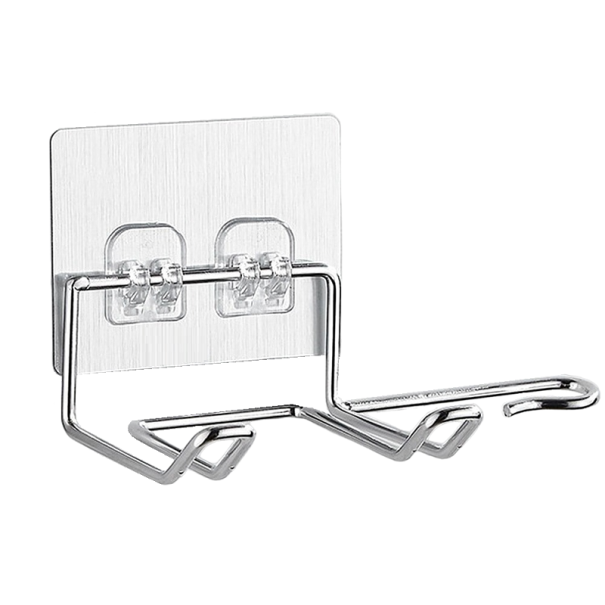 Wandgemonteerde föhnhouder zilver