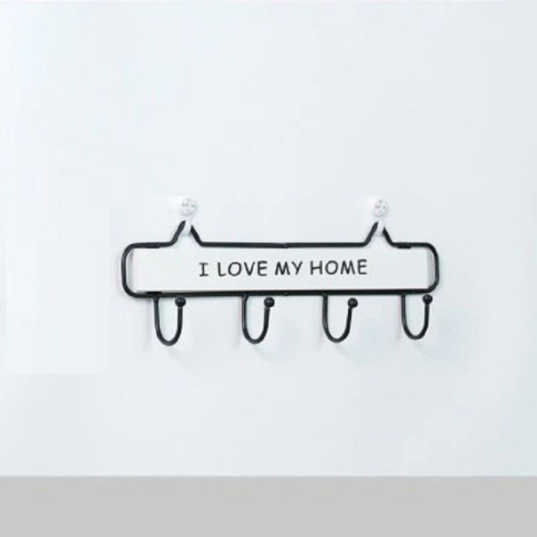 Wandhanger met haken wit 29 cm