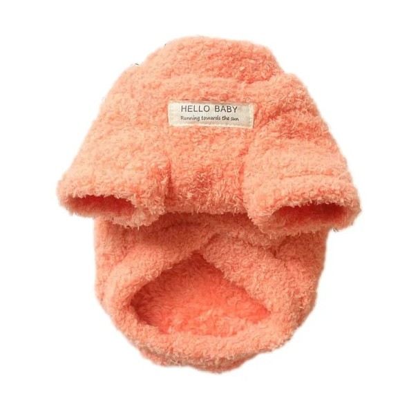 Warm Winter Outfit for Small Dogs Insulated Plush Jacket for Dogs Soft Fleece Jacket 2 - 2.5 kg orange