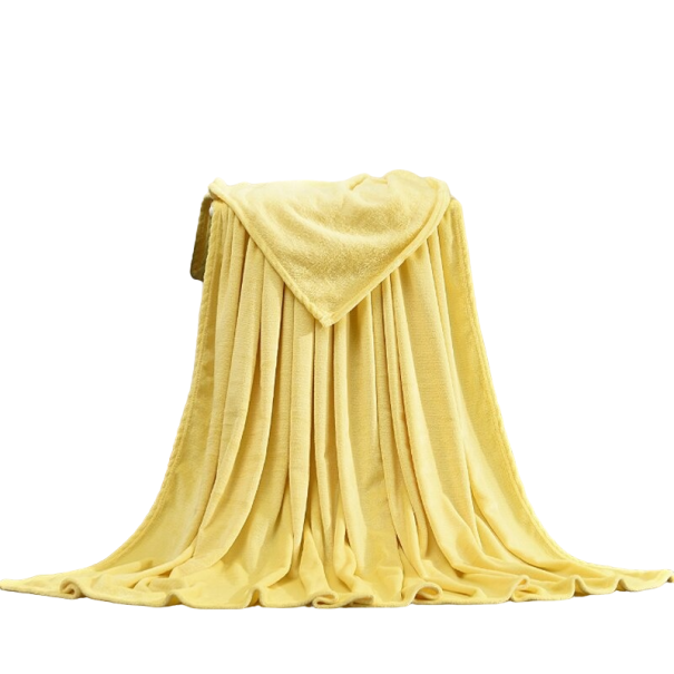 Warme Flanelldecke 150 x 200 cm gelb