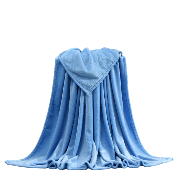 Warme Flanelldecke 200 x 230 cm blau