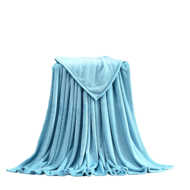 Warme Flanelldecke 70 x 100 cm hellblau