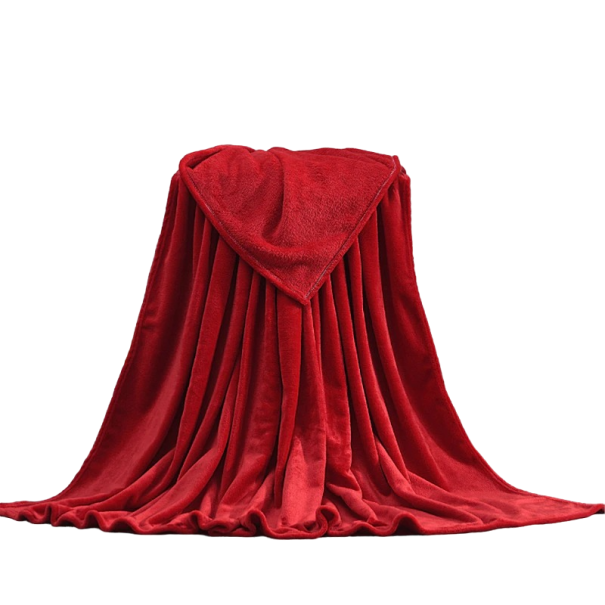 Warme flanellen deken 100 x 150 cm rood