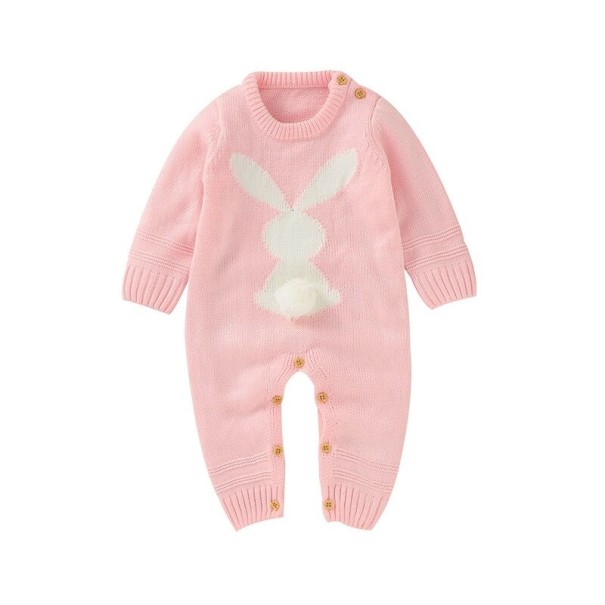 Warme overall voor baby&#39;s T2591 roze 6-12 maanden