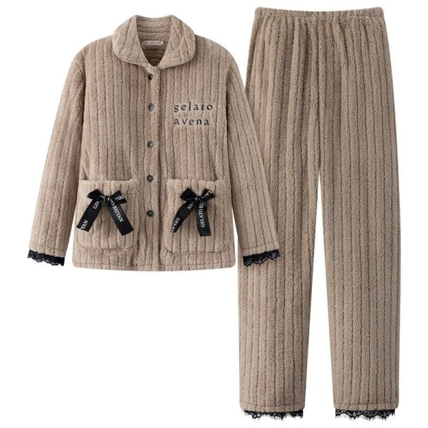 Warme pyjama voor dames P3092 S