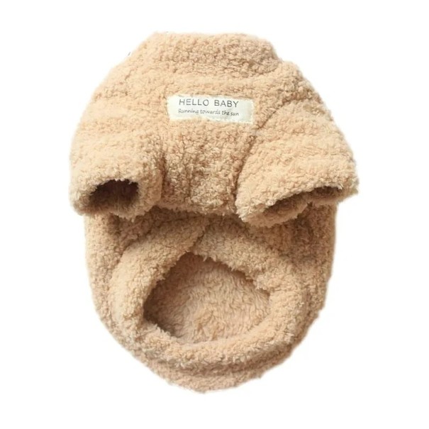 Warme Winterkleidung für kleine Hunde. Warme Plüschjacke für Hunde. Weiche Fleecejacke für Welpen. Kleidung für Hunde von 0,5–1,5 kg braun