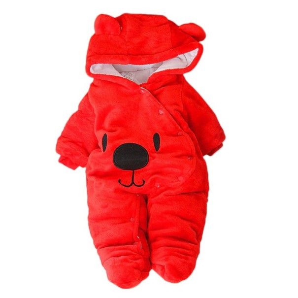 Warmer Overall für Kleinkinder T2563 rot 0-3 Monate A