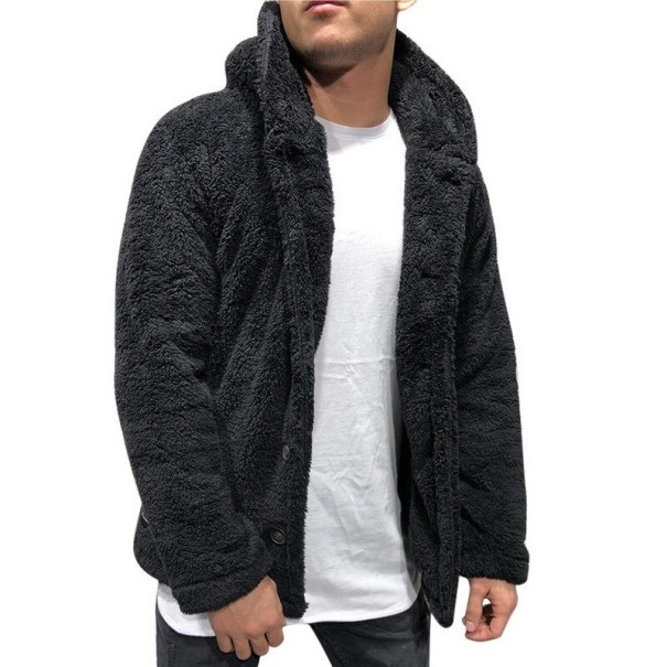 Warmes Herren-Sweatshirt schwarz XS
