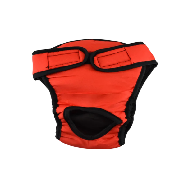 Warmtebroek voor honden Maat M Borstomtrek 45-55 cm Beschermende broek Verstelbare taille Wasbaar Hygiënische broek voor teven rood