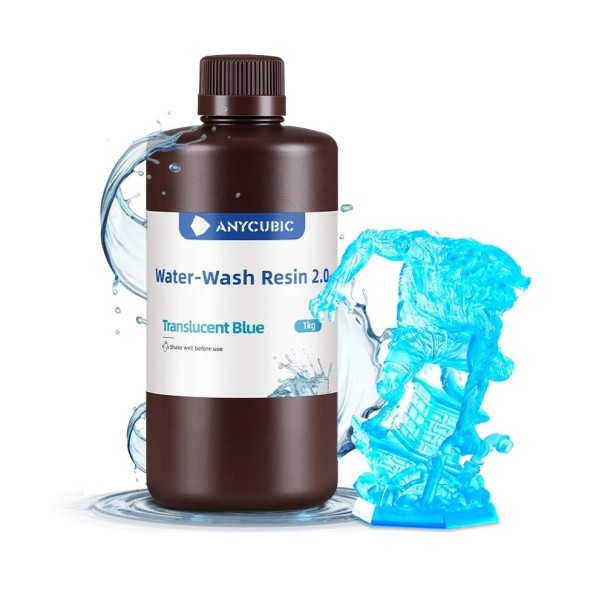 Waschbares Harz für 3D-Druck 1 kg Hohe Präzision Niedrige Viskosität Minimaler Geruch Einfaches Reinigen stabil blau