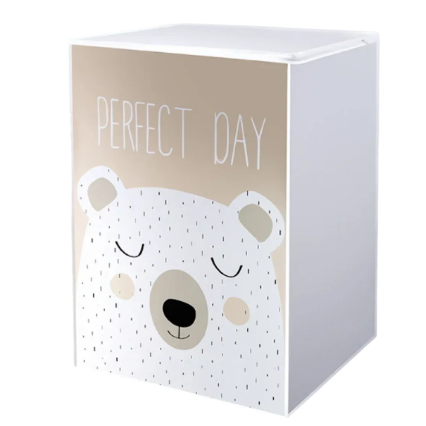 Washing Machine Cover 62 x 55 x 86 cm Colourful Bear Print White-Transparent Zip Cover for Front-Loading Washing Machines 1