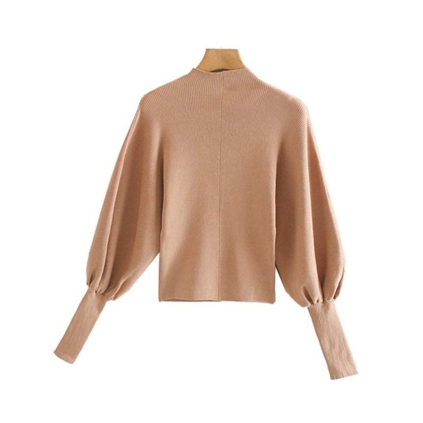 Wąski sweter damski beżowy L