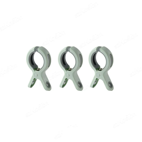 Wasknijpers van kunststof, 3 stuks, sterk, stevig, 11 x 6 x 2 cm, grote opening tot 7,7 cm, winddicht, praktische huishoudelijke artikelen groen