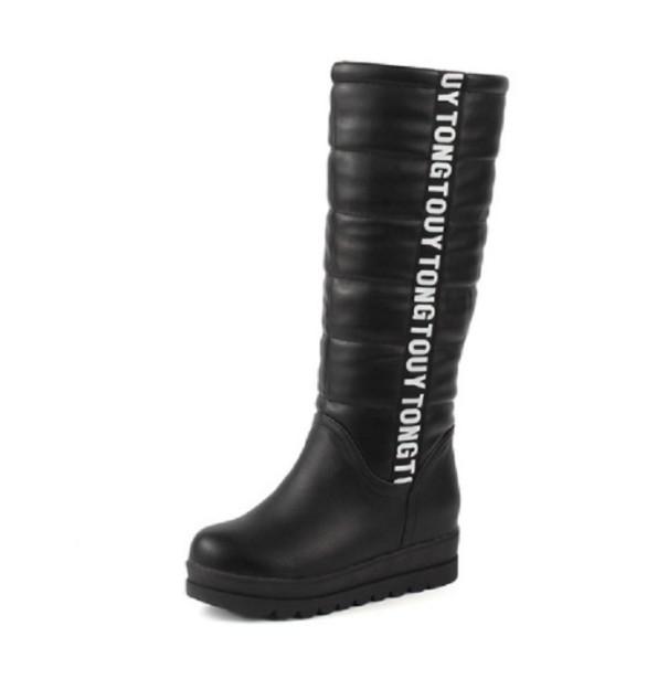 Wasserdichte Damen-Winterstiefel J1821 schwarz 34