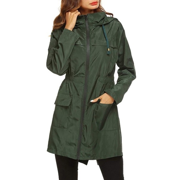 Wasserdichte Damenjacke P1511 dunkelgrün L