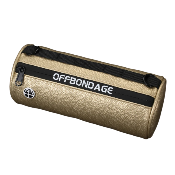 Wasserdichte Fahrradtasche 2 l PU-Leder 23x10x10 cm Vordere Lenkertasche Reflektierende Elemente Schultergurt Robuste Reißverschlüsse Multifunktional golden