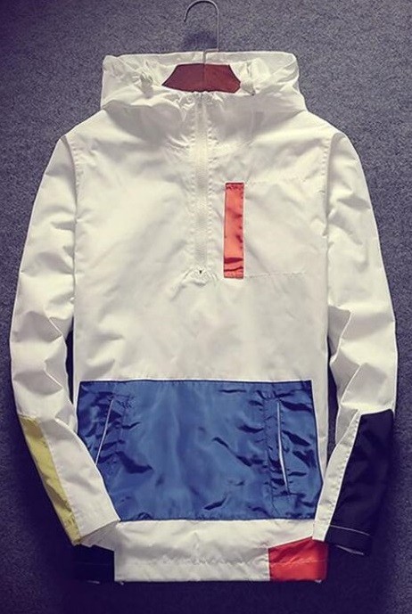 Wasserdichte Herren-Frühlingsjacke J2625 weiß S