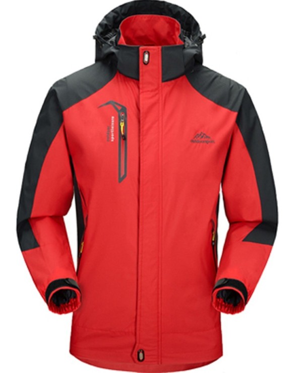 Wasserdichte Herrenjacke für Frühling/Herbst J2598 rot S