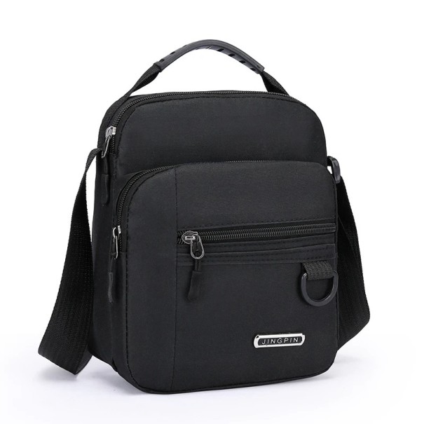 Wasserdichte Umhängetasche für Herren mit großem Fassungsvermögen, robuster Business-Rucksack mit mehreren Taschen, multifunktionale Arbeitstasche für Männer schwarz