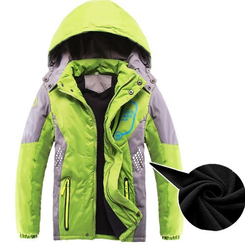 Wasserdichte Winterjacke für Jungen J1321 grün 7