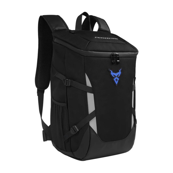 Wasserdichter Motorrad-Rucksack 23,8x44,9 cm Reflektierender Sport-Rucksack für Helm Laptop Reisen Arbeit Radfahren Motorradfahren blau