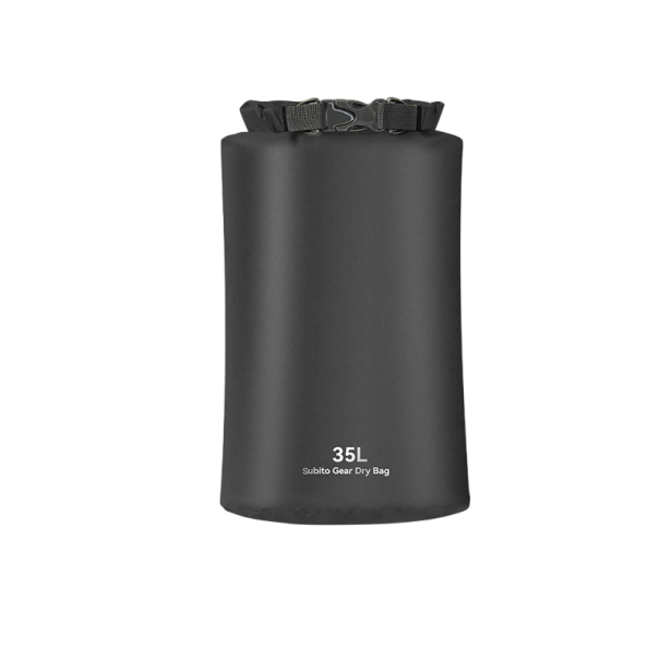 Wasserdichter Sack für trockene Sachen und Kleidung Rollverschluss mit Schnalle 35 l Polyester 70D Schwarz Für Kajak, Rafting, Schwimmen und Wandern