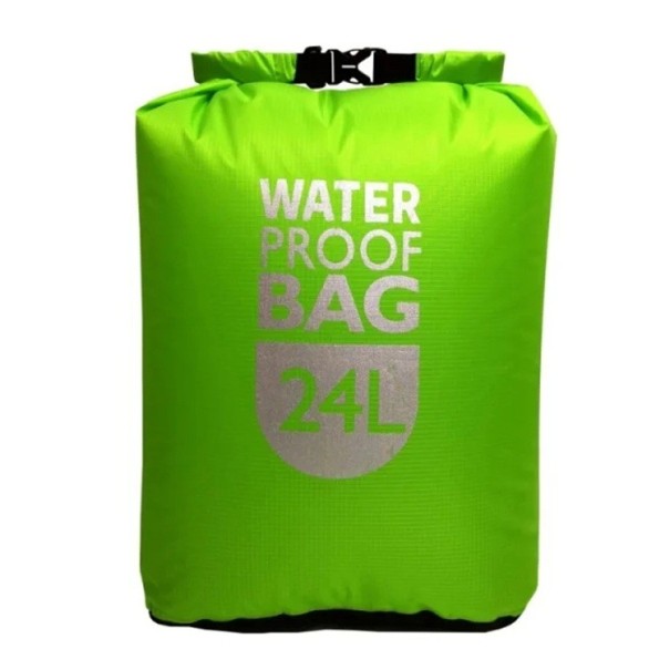 Wasserdichter Trockenrucksack, 24 l, Polyestertasche zum Schwimmen, Rafting, Kajakfahren, Trekking, Segeln und Kanufahren, leichter grün