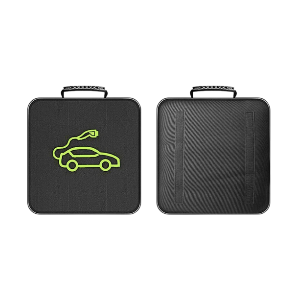 Wasserdichtes und feuerfestes Etui 31x31 cm für Ladekabel von Elektroautos Aufbewahrungstasche für Auto-Ladegerät mit Steckdosenhalter 1