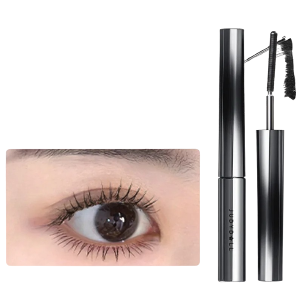 Wasserfeste, pflegende Mascara mit Wimpernverlängerungseffekt. Natürliche Volumen-Mascara schwarz