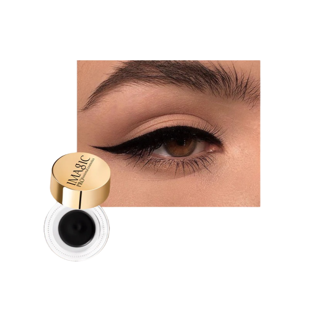 Wasserfester Eyeliner mit Pinsel schwarz