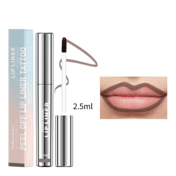 Wasserfester Lippenstift 2,5 ml Langanhaltender Matt-Effekt Präzise Kontur Ausdrucksstarke Lippen Wischfest Hält den ganzen Tag Cool Cocoa