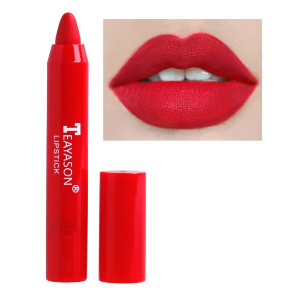 Wasserfester, matter Lippenstift mit langanhaltender Wirkung. Matter, langanhaltender Lippenstift 8