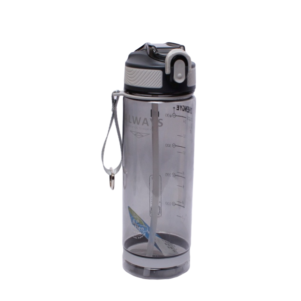 Wasserflasche 800 ml P3668 dunkelgrau