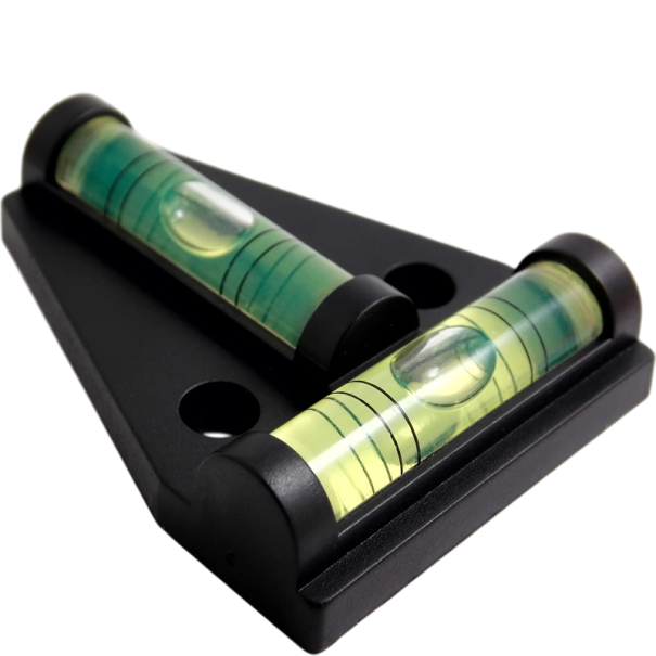 Wasserwaage für Wohnmobile Externes Nivellierungsgerät Stabiles Messzubehör Campingausrüstung Nivellierung von Wohnwagen 58x43x33x18mm schwarz