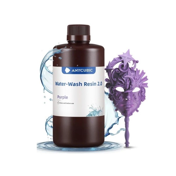 Wasserwaschbare 3D-Druckharz 2 kg Niedrige Viskosität Hohe Präzision Minimale Geruchsbildung Einfaches Reinigen Stabil lila