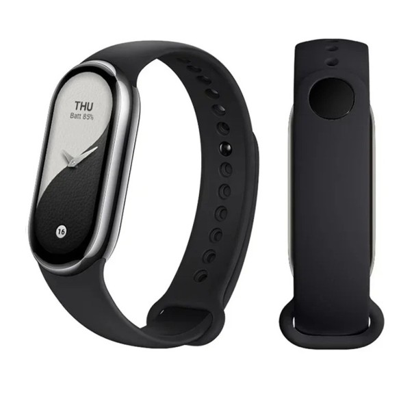 Watch Strap 22 cm for Xiaomi Mi Band 9 Smart Mi Band 9 Mi Band 8 Mi Band 8 NFC Silicone Sports Replacement Strap Waterproof Strap for Miband 8–9 black