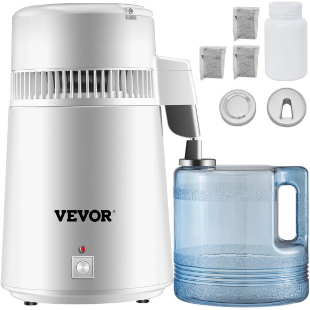 Waterdestillator 4L met een vermogen van 750 W elektrische waterreiniger wit voor huishoudelijke filtratie en destillatie van drinkwater 1