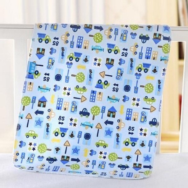 Waterdichte babymat blauw L