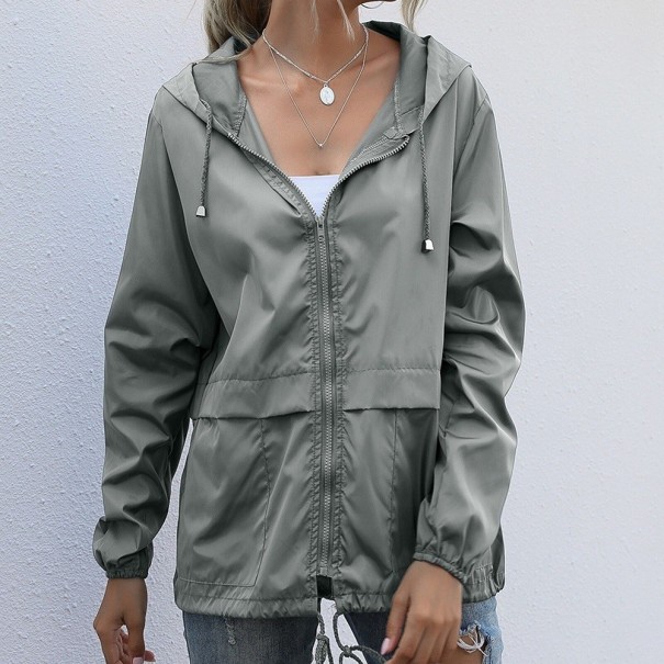 Waterdichte jas voor dames P1776 grijs XL