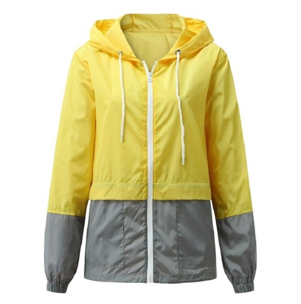 Waterdichte jas voor dames P2133 geel L