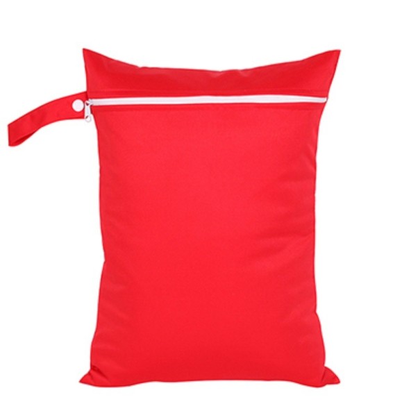 Waterdichte luiertas, effen kleur rood