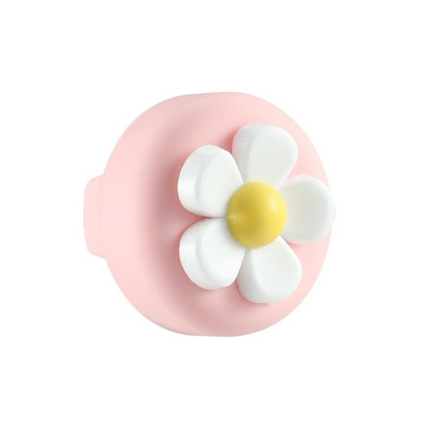 Waterdichte siliconen hoes voor AirTag in roze met witte bloem voor kinderschoenen en GPS-tracker accessoires 35x27x20mm 1