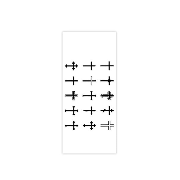 Waterdichte tijdelijke tattoo stickers met kruisontwerp Kleine tattoo voor vingers schouders en nek Langdurige minimalistische tattoo 1