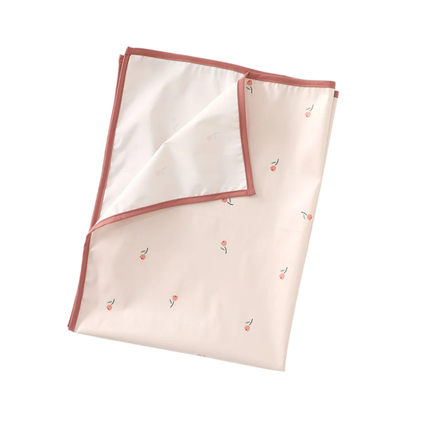 Waterdichte TPU verschoningsmat met roze bloemen, herbruikbare wiegverkleiner, wasbare mat voor pasgeborenen en baby&#39;s 1