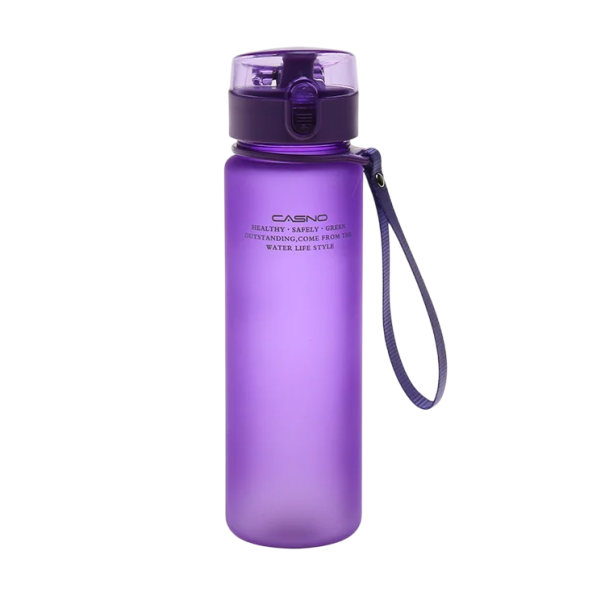Waterfles 400ml Lichtgewicht plastic hydratatiefles met lekvrije deksel Compacte sportdrinkfles Brede opening Gemakkelijk schoon te maken paars