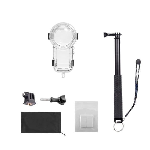 Waterproof Case for Insta360 X5 with Telescopic Pole Underwater Housing Transparent Adapter with Screw Anti-Fog Inserts and Storage Bag for Diving 1