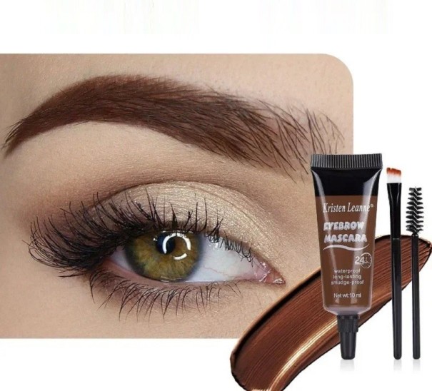 Waterproof Eyebrow Gel Eyebrow Tinting Set Eyebrow Highlighting Gel Long-Lasting Eyebrow Colour 24 h brown