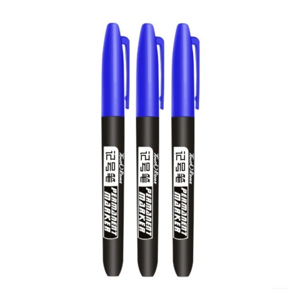 Waterproof Marker Pen 3 pcs blue
